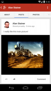 A steam train picture with a bordered viewed on a smartphone