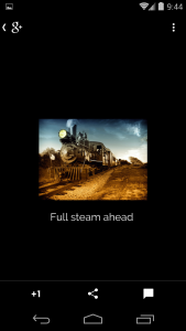 Full steam ahead - bordered and full screen on a smartphone
