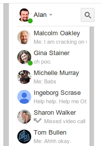 Google+ Hangouts from within Gmail