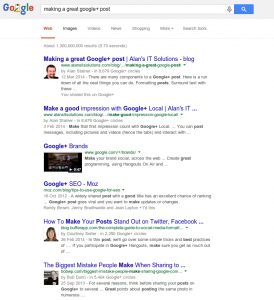 Google Search results with Authorship