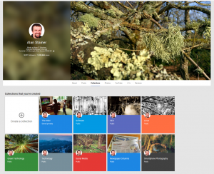 Google+ Profile Collections Tab